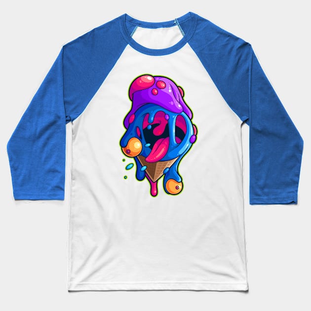 Melting Abomination Baseball T-Shirt by ArtisticDyslexia